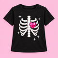 Camiseta Heart Bones negra
