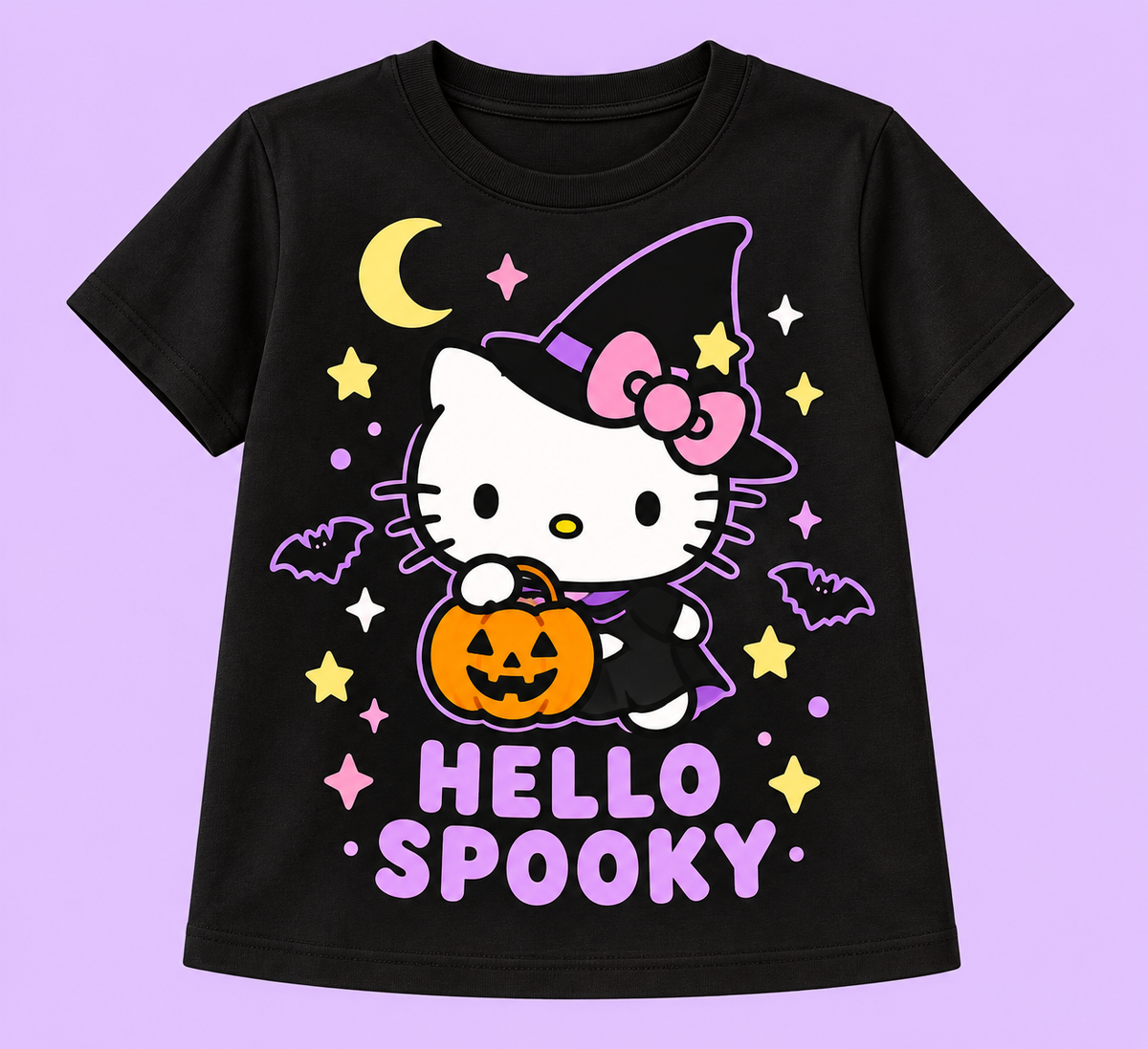 Camiseta Hello Spooky negra