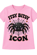 Camiseta Itsy Bitsy Icon rosada – diseño corregido
