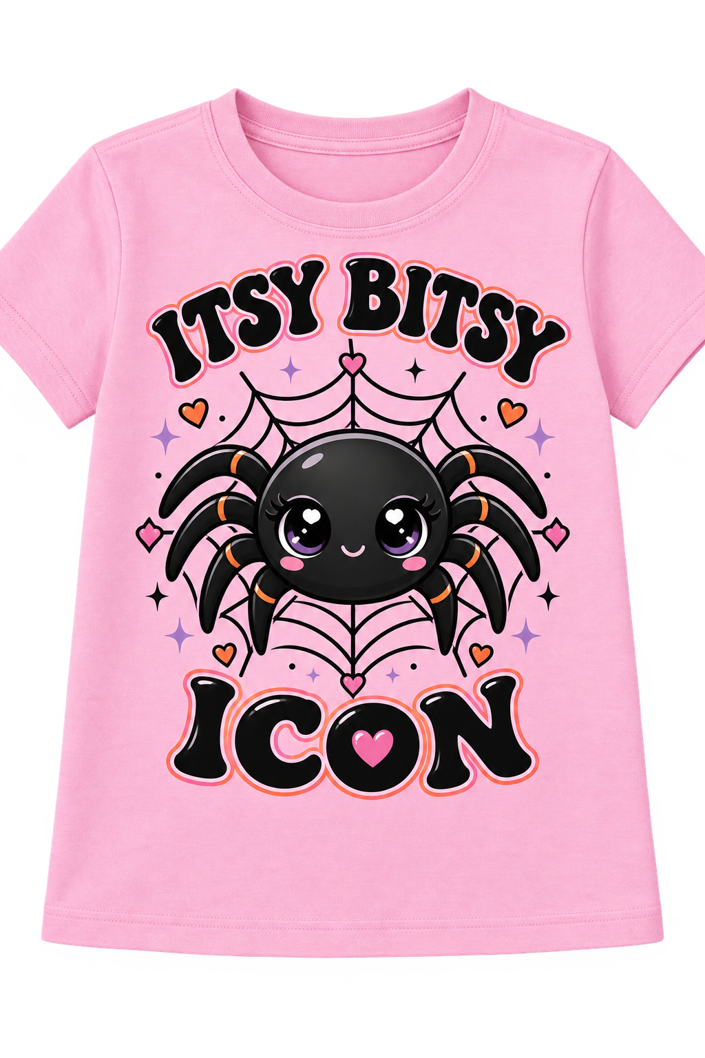Camiseta Itsy Bitsy Icon rosada – diseño corregido