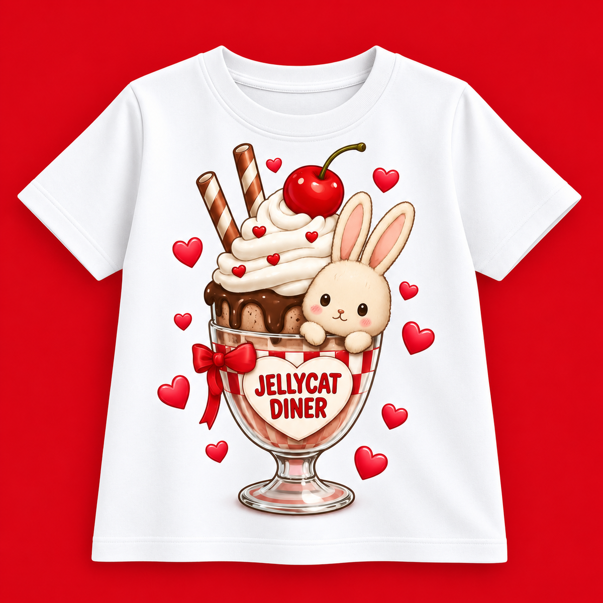 Camiseta Jellycat Diner blanca Festiva