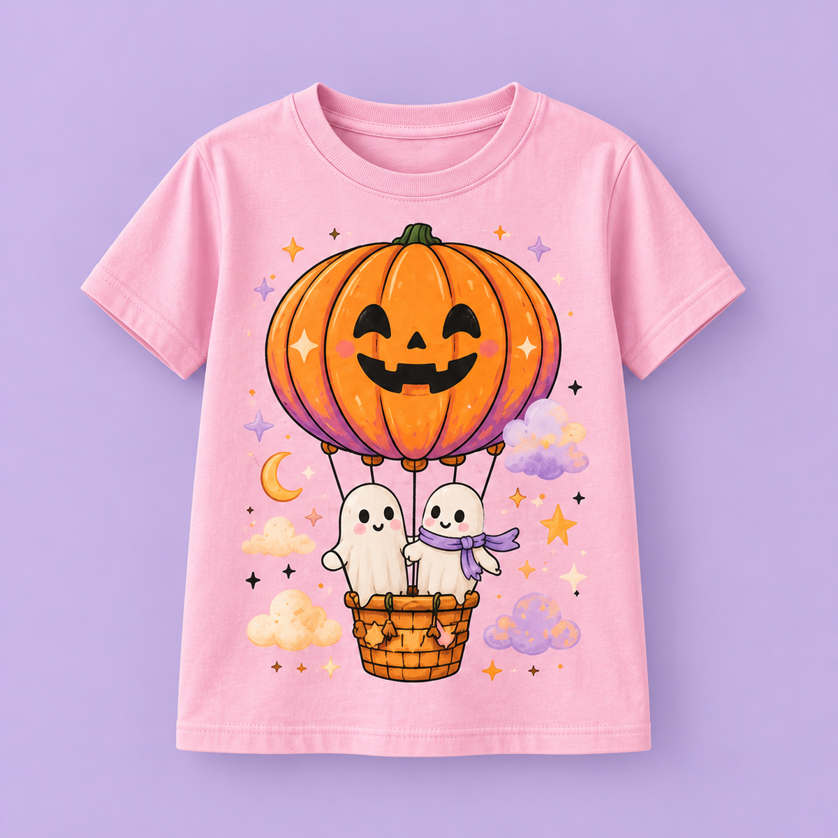 Camiseta Pumpkin Balloon Besties rosada