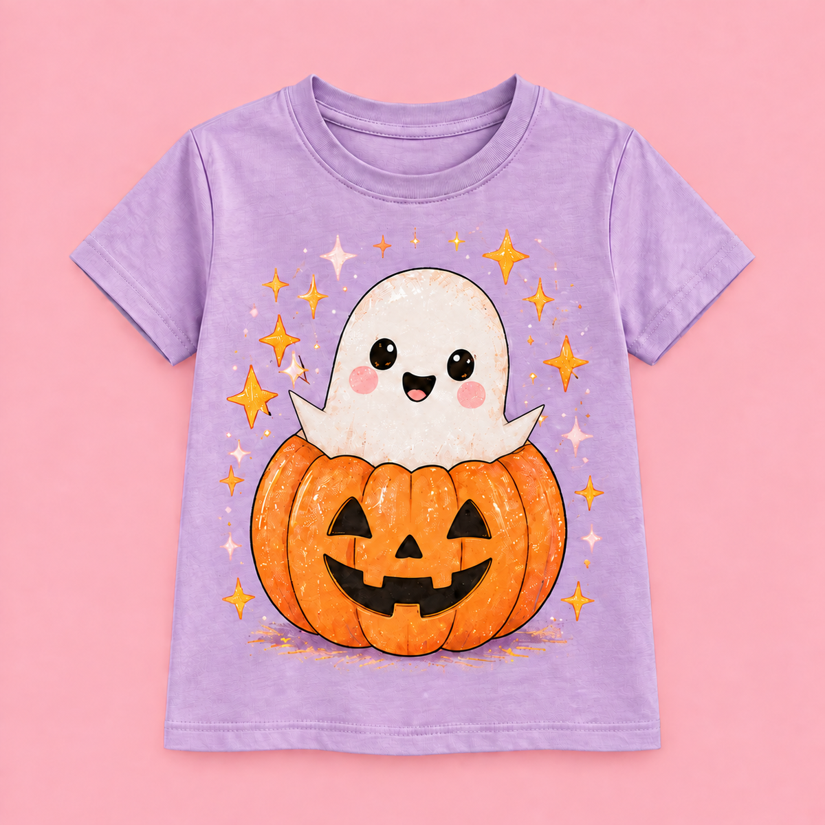 Camiseta Pumpkin Boo lila