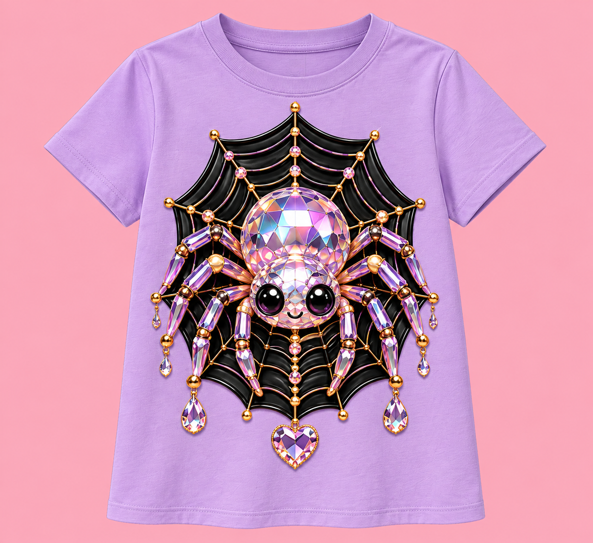 Camiseta Spider Shine lila