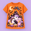 Camiseta Spooky Sleepover naranja