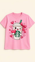 Camiseta Starbucks Love rosada Festiva