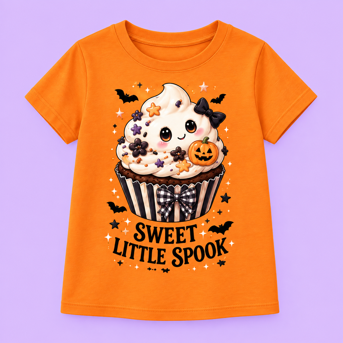 Camiseta Sweet Little Spook naranja