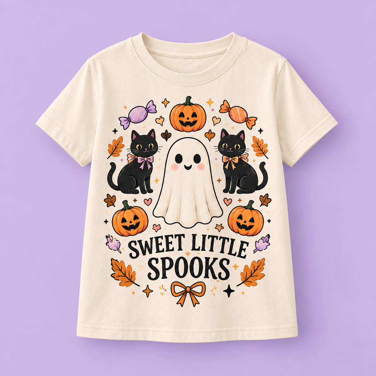 Camiseta Sweet Little Spooks crema