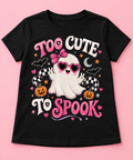 Camiseta Too Cute Neon negra – diseño corregido sin llamas