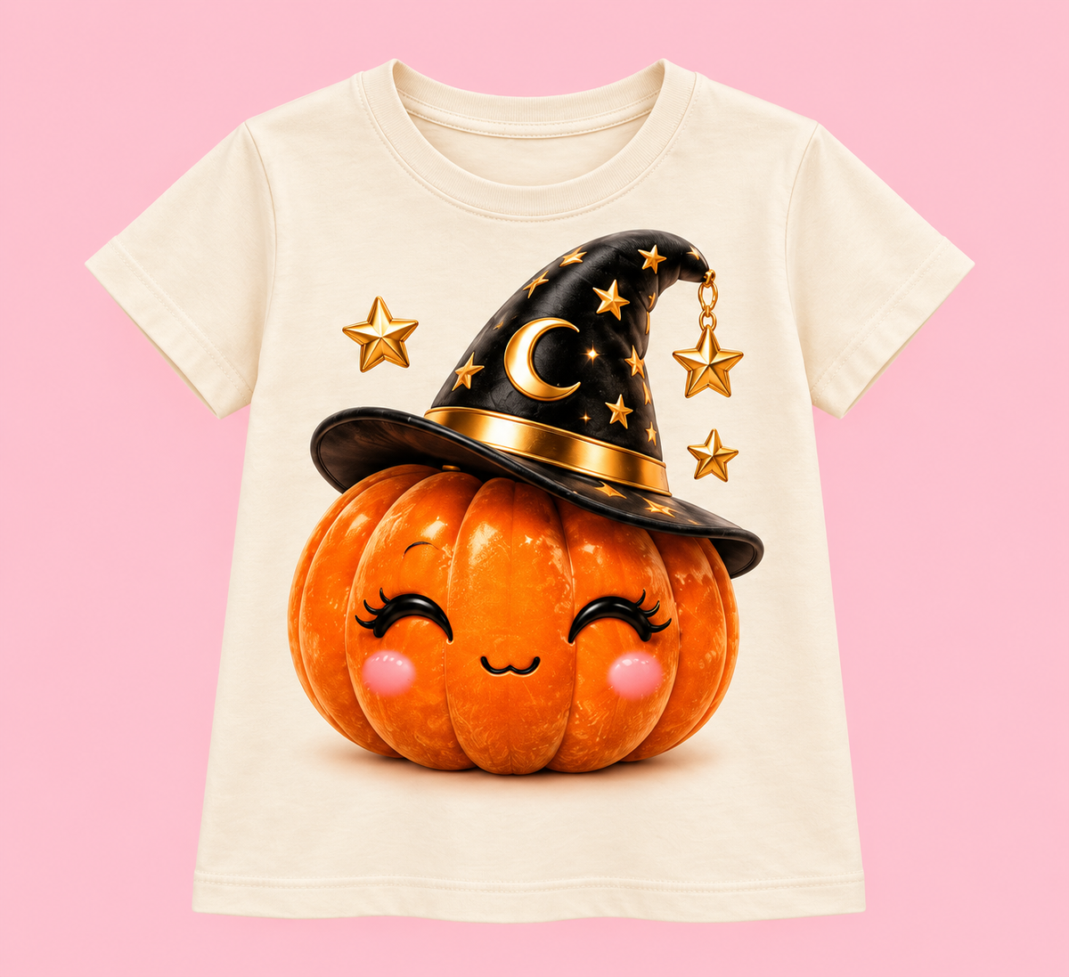 Camiseta Witchy Pumpkin crema