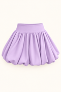 Falda globo lila para niña