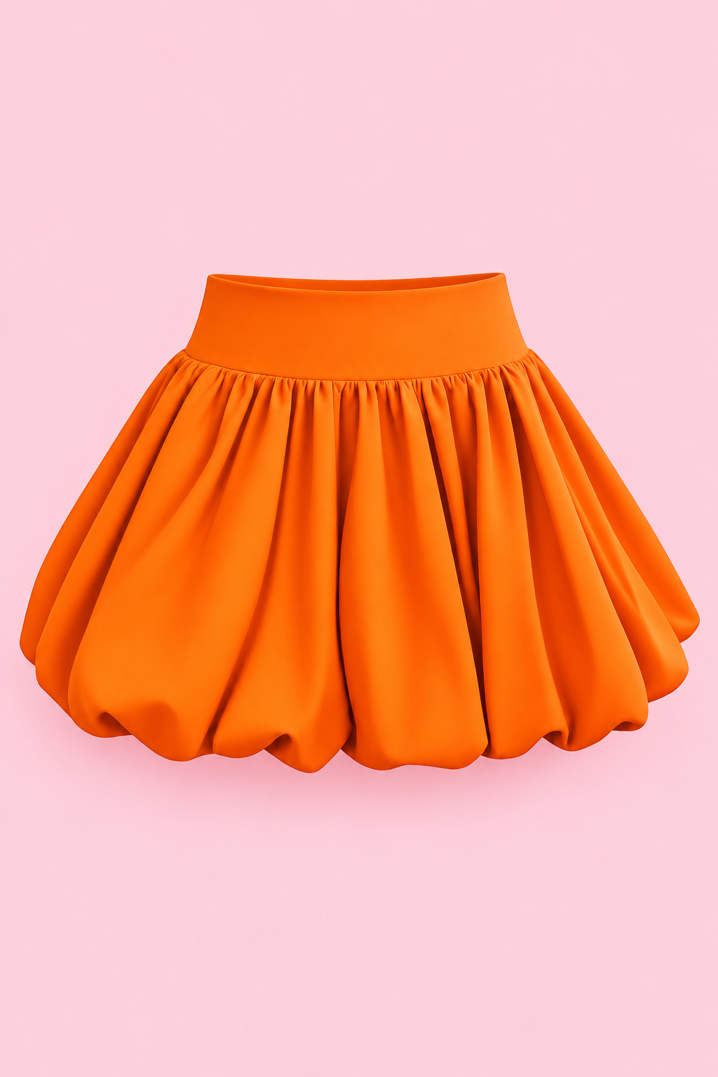 Falda globo naranja para niña