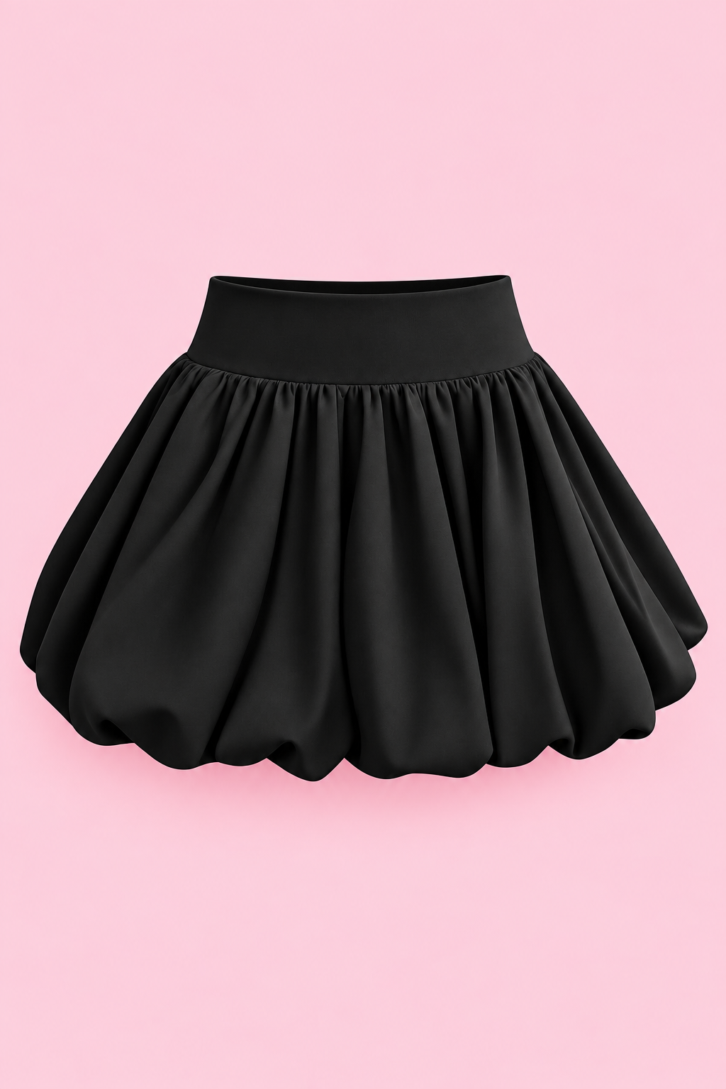 Falda globo negra para niña