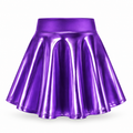 Falda metalizada morado para niña