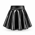 Falda metalizada negro para niña