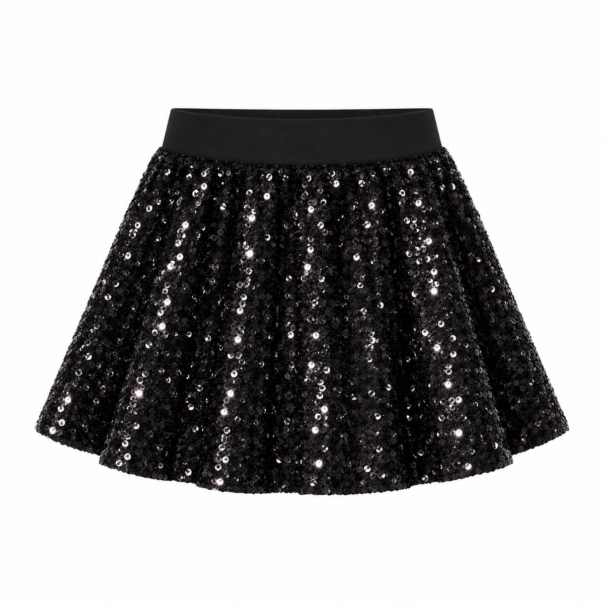 Falda Midnight Spark de lentejuelas negro para niña
