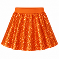 Falda Pumpkin Spark de lentejuelas naranja calabaza para niña