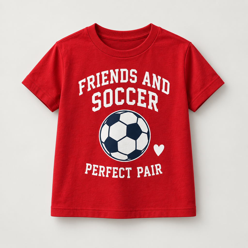 Camiseta Friends & Soccer Perfect Pair color Rojo