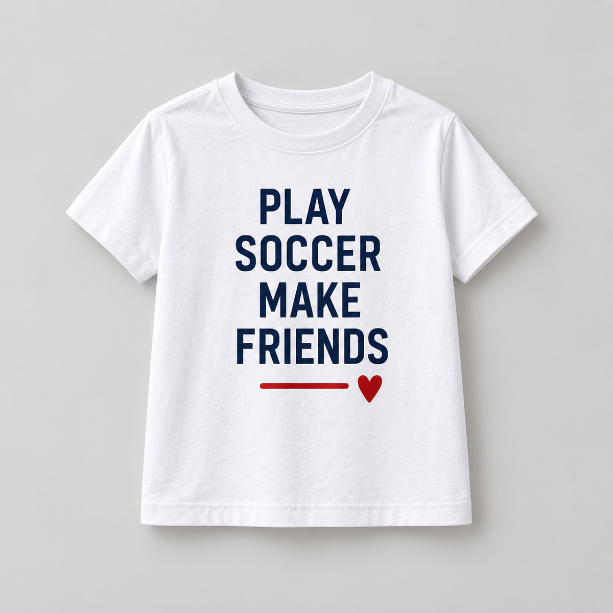 Camiseta Play Soccer Make Friends color Blanco