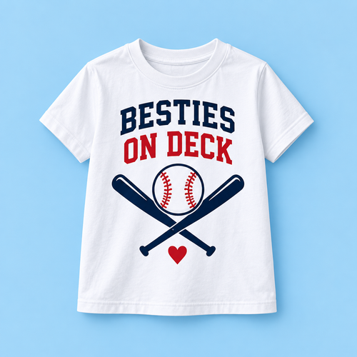 Camiseta Besties on Deck color Blanco