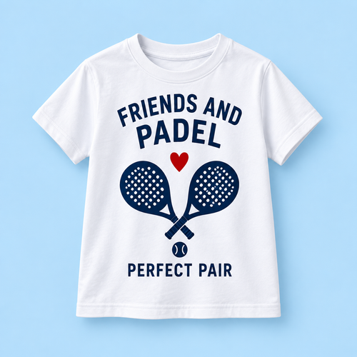 Camiseta Friends & Padel Perfect Pair color Blanco