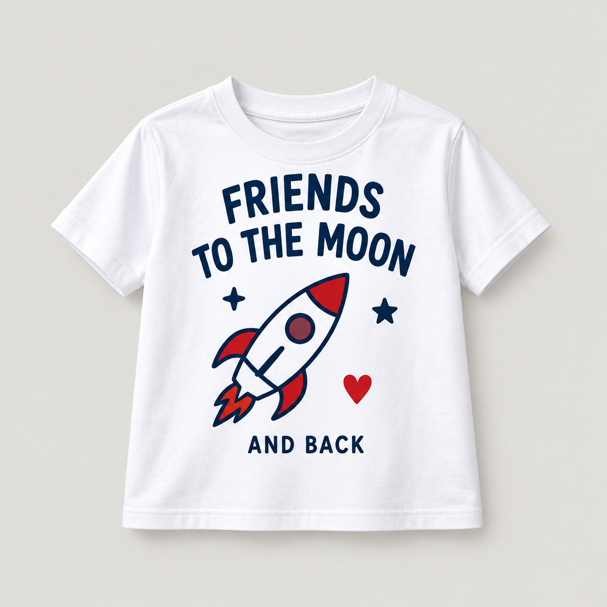 Camiseta Friends to the Moon color Blanco