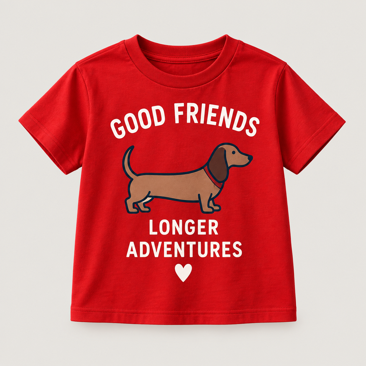 Camiseta Good Friends Longer Adventures color Rojo