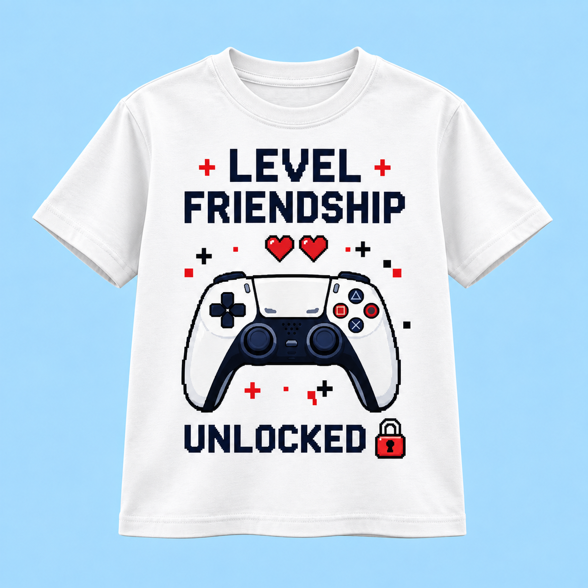 Camiseta Level Friendship Unlocked color Blanco