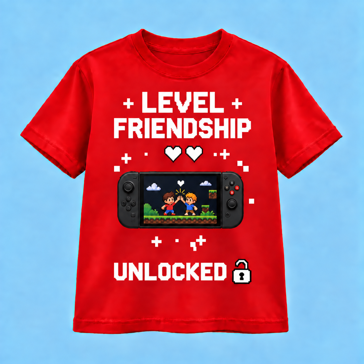 Camiseta Level Friendship Unlocked color Rojo