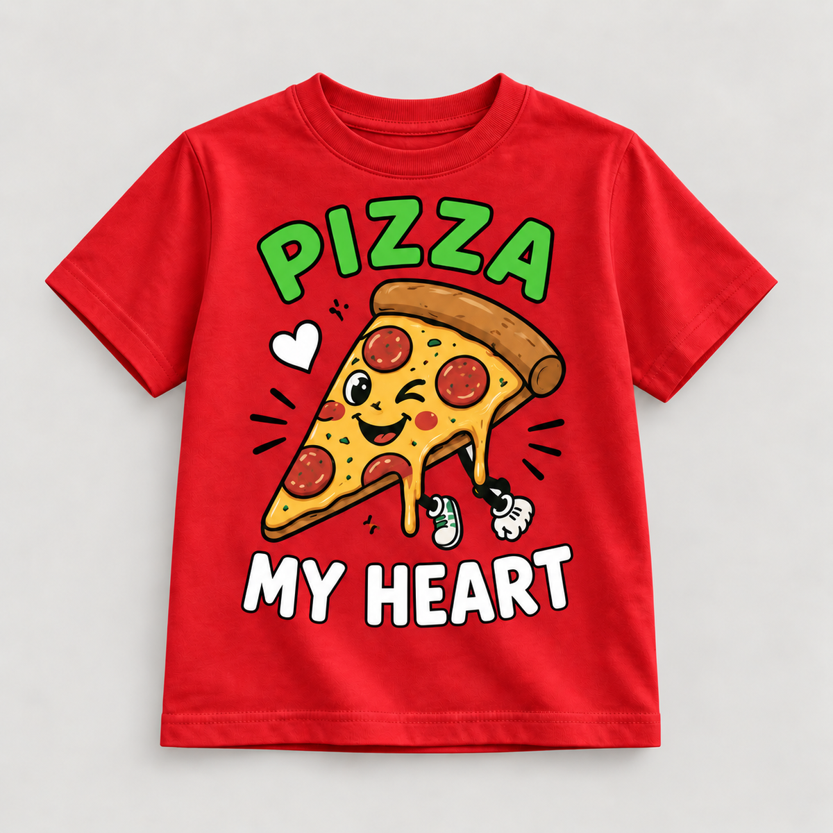 Camiseta Pizza My Heart color Rojo