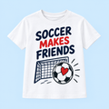 Camiseta Soccer Makes Friends color Blanco
