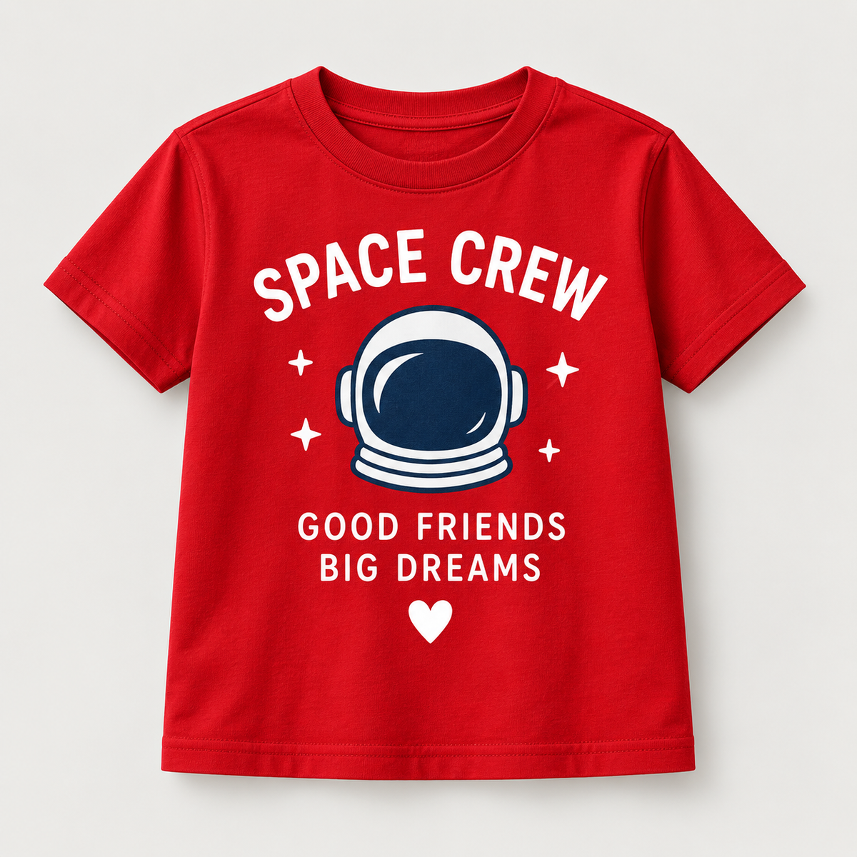 Camiseta Space Crew color Rojo
