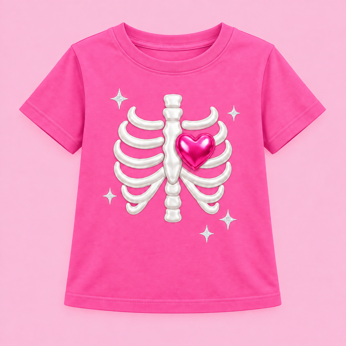 heart bones pink