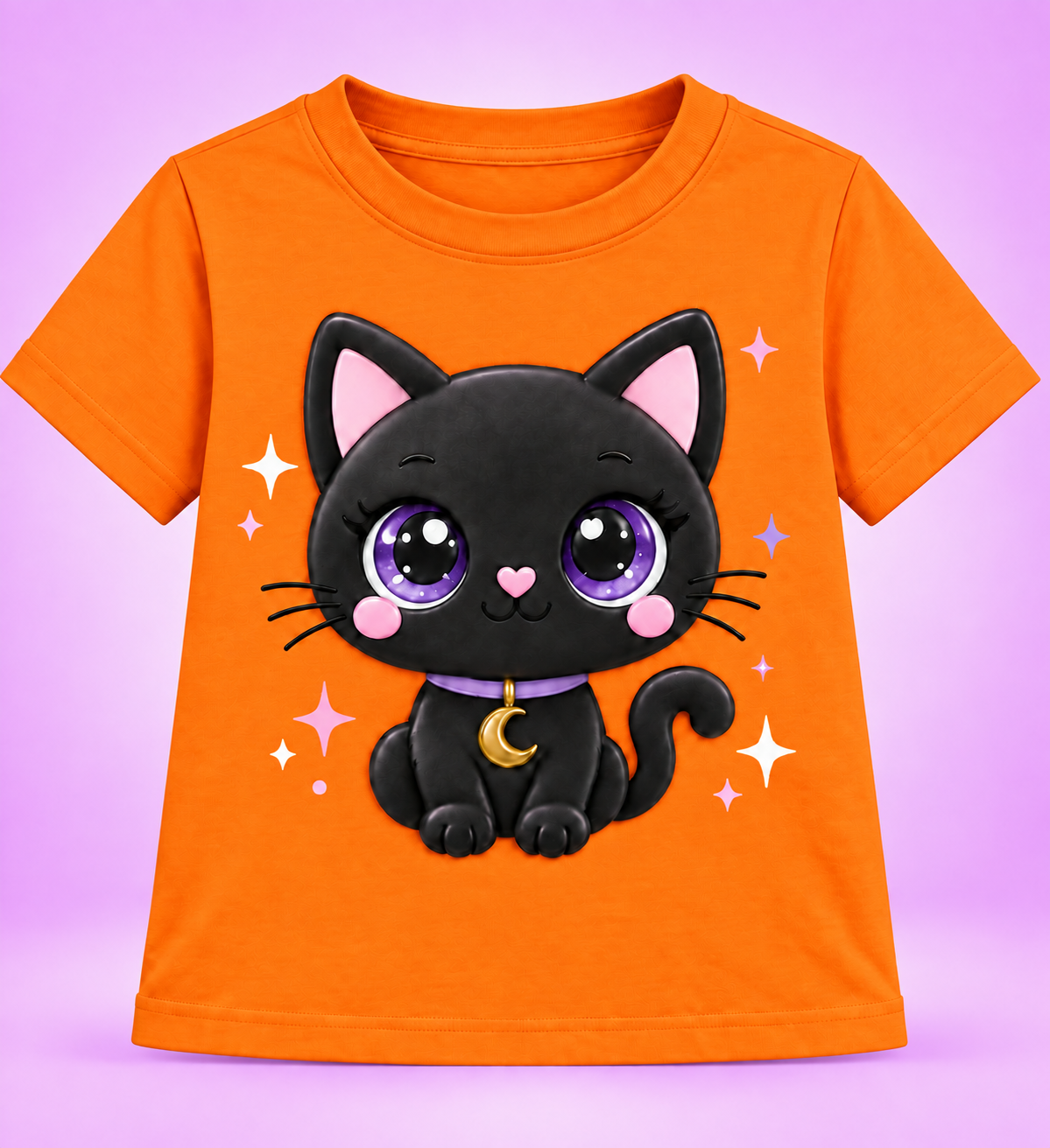 Camiseta Kitty Moon naranja