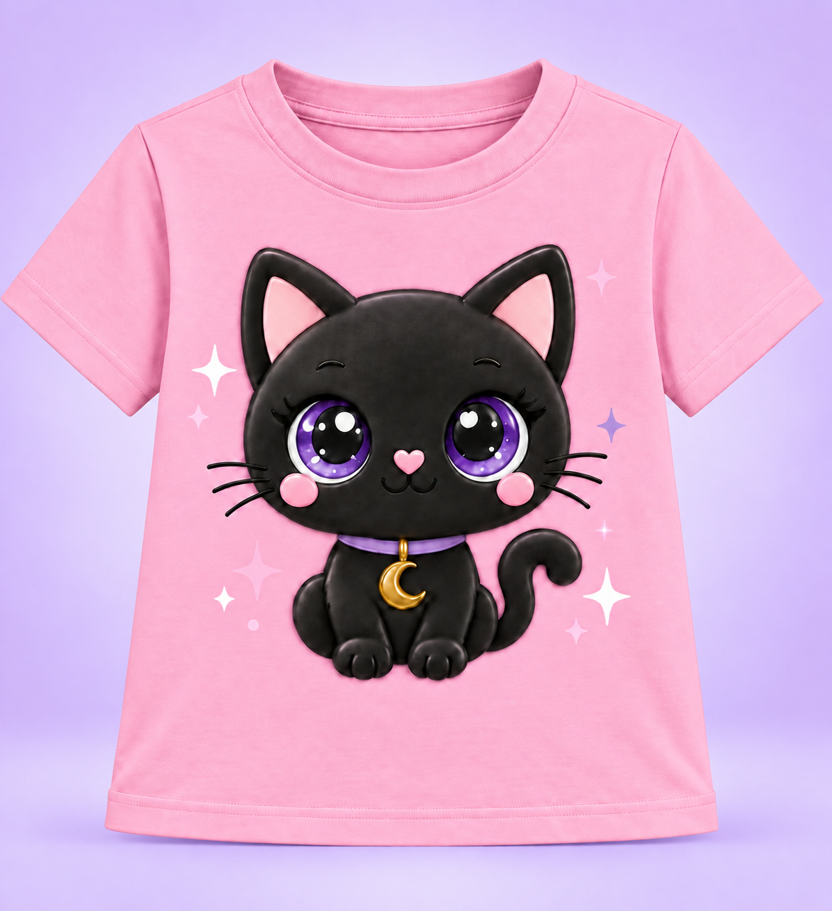 Camiseta Kitty Moon rosada