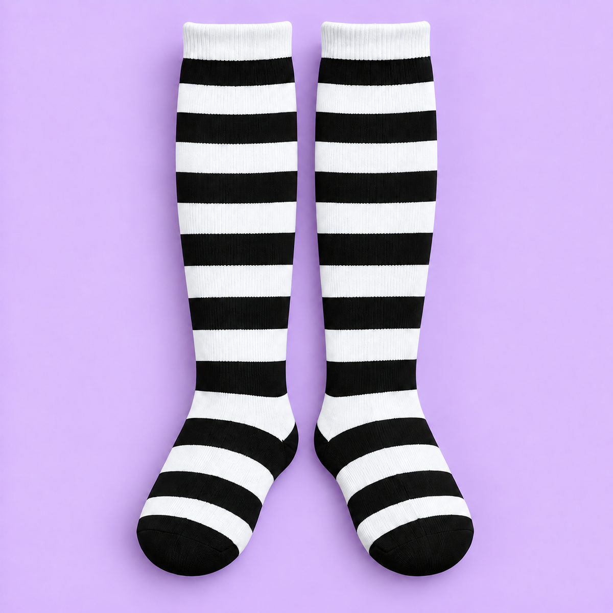 Medias de rayas negro con blanco