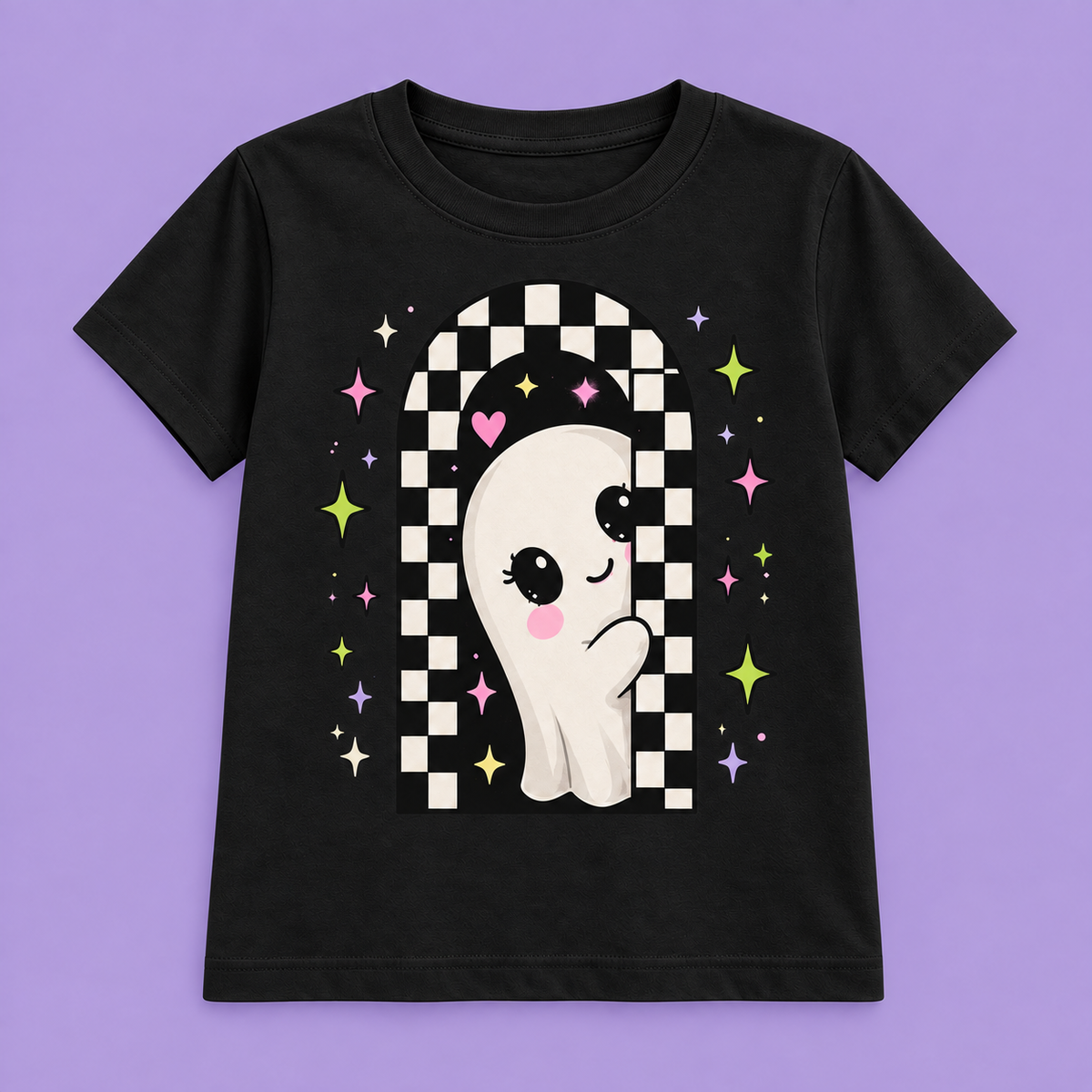 peek a boo checker black