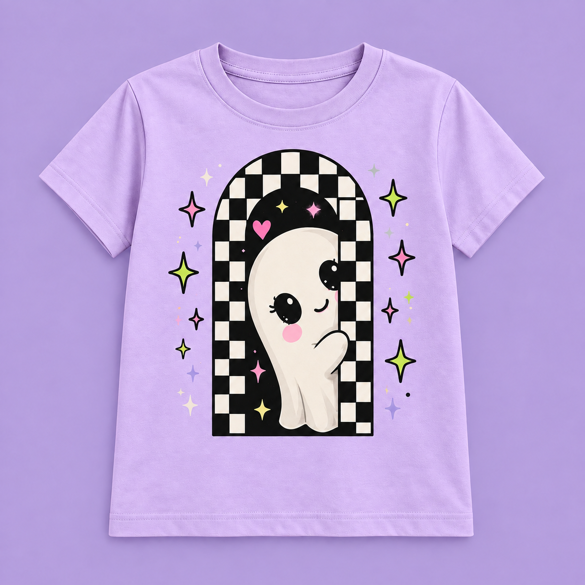 peek a boo checker lilac