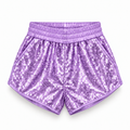 Short de lentejuelas lila para niña