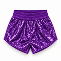 Short de lentejuelas morado para niña