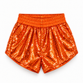 Short de lentejuelas naranja para niña