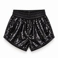 Short de lentejuelas negro para niña