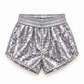 Short de lentejuelas plateado para niña