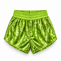 Short de lentejuelas verde-lima para niña