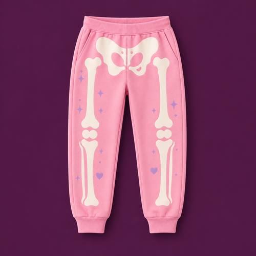 Jogger Sweet Skeleton Rosa solo