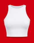 Top liso blanco