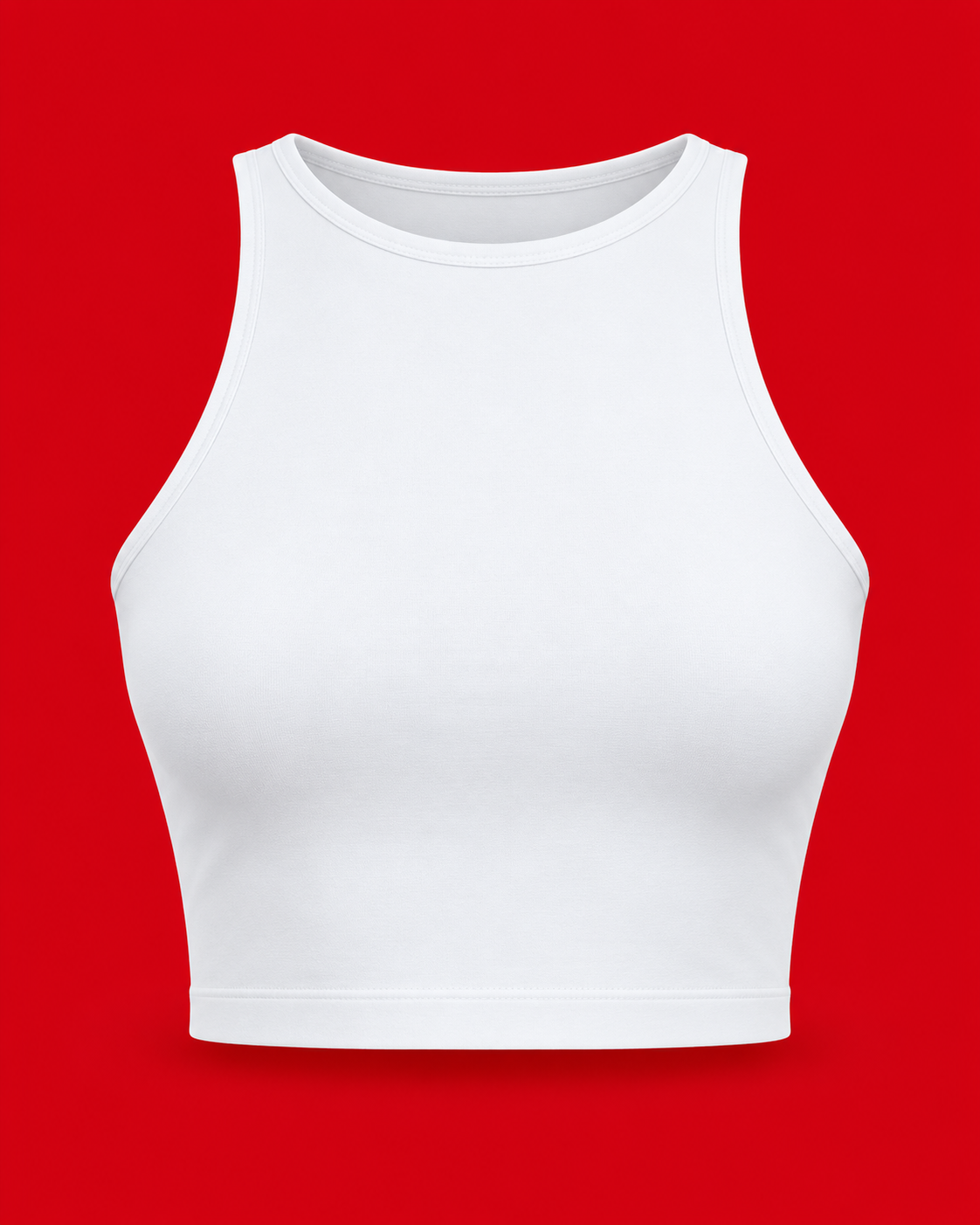 Top liso blanco