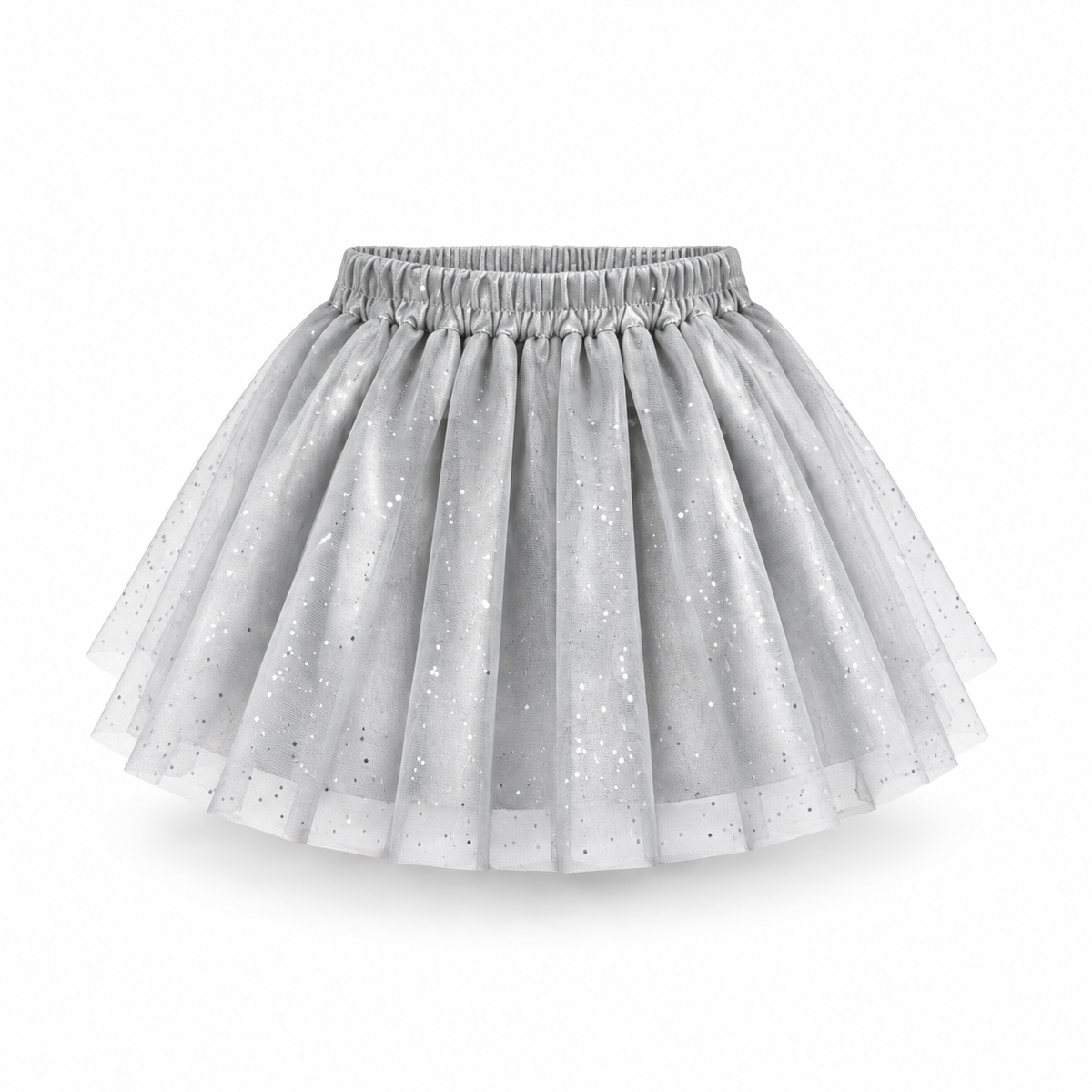 Tutú sparkle plateado para niña